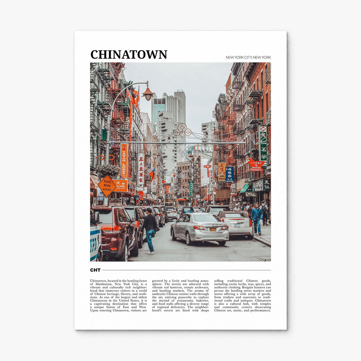 Chinatown Travel Poster, print only (unframed)