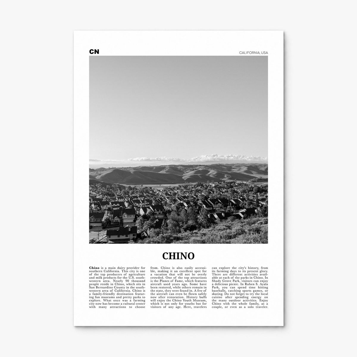 Chino Newspaper Poster, print only (unframed)