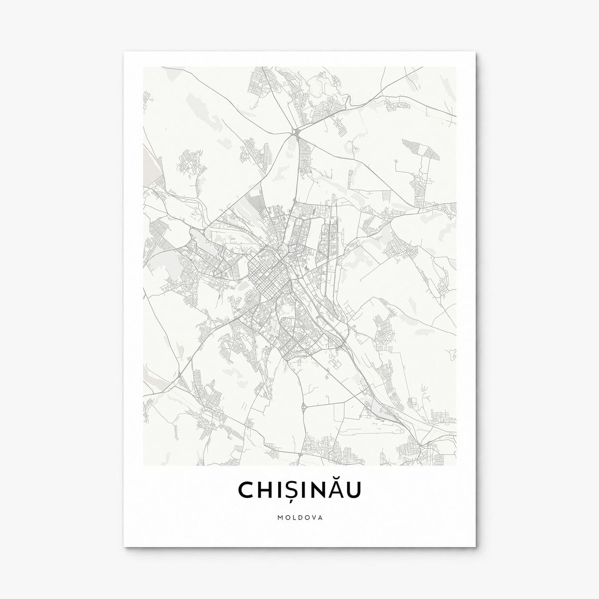 Chișinău Map Poster, print only (unframed)