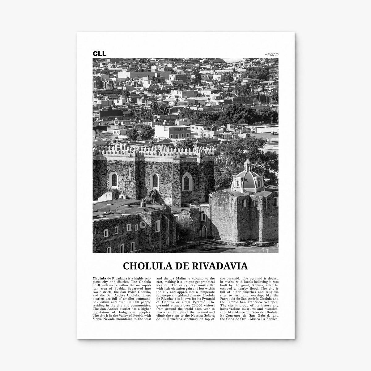 Cholula de Rivadavia Newspaper Poster, print only (unframed)