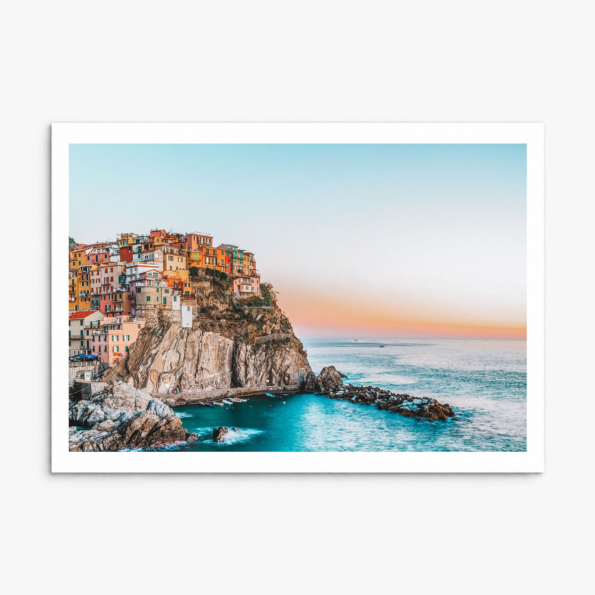 Cinque Terre Photo Poster, print only (unframed), white border