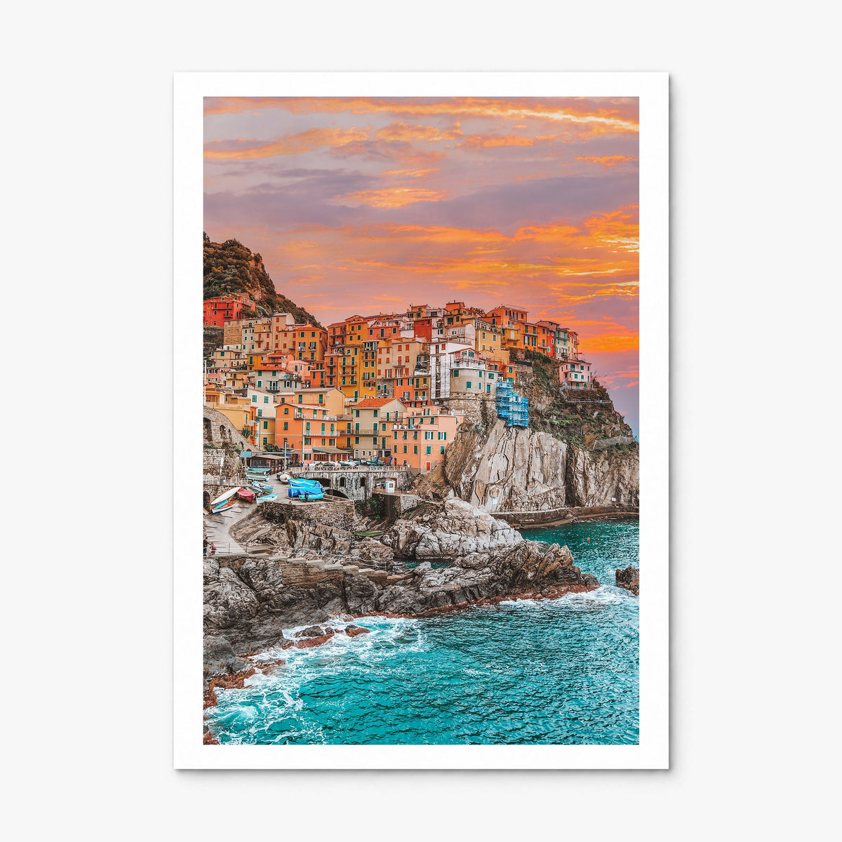 Cinque Terre Photo No 1 Poster, print only (unframed), white border