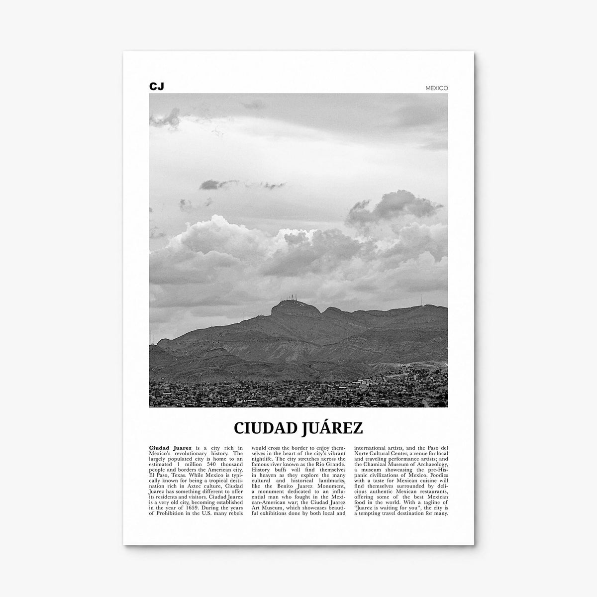 Ciudad Juárez Newspaper Poster, print only (unframed)