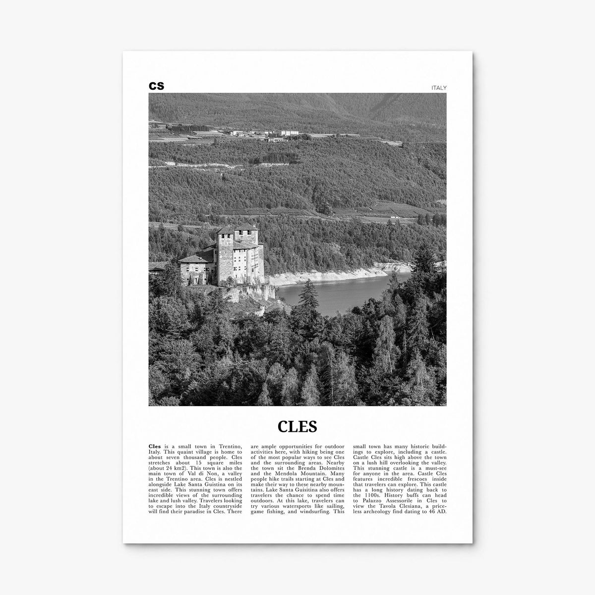 Cles Newspaper Poster, print only (unframed)
