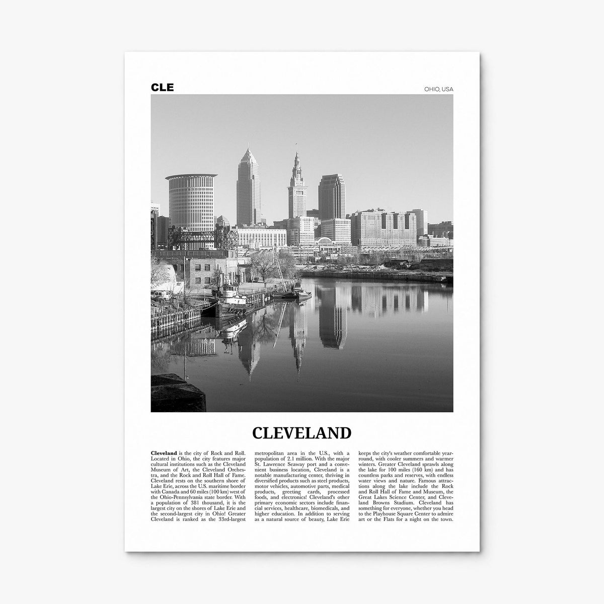 Cleveland Newspaper No 1 Poster, print only (unframed)