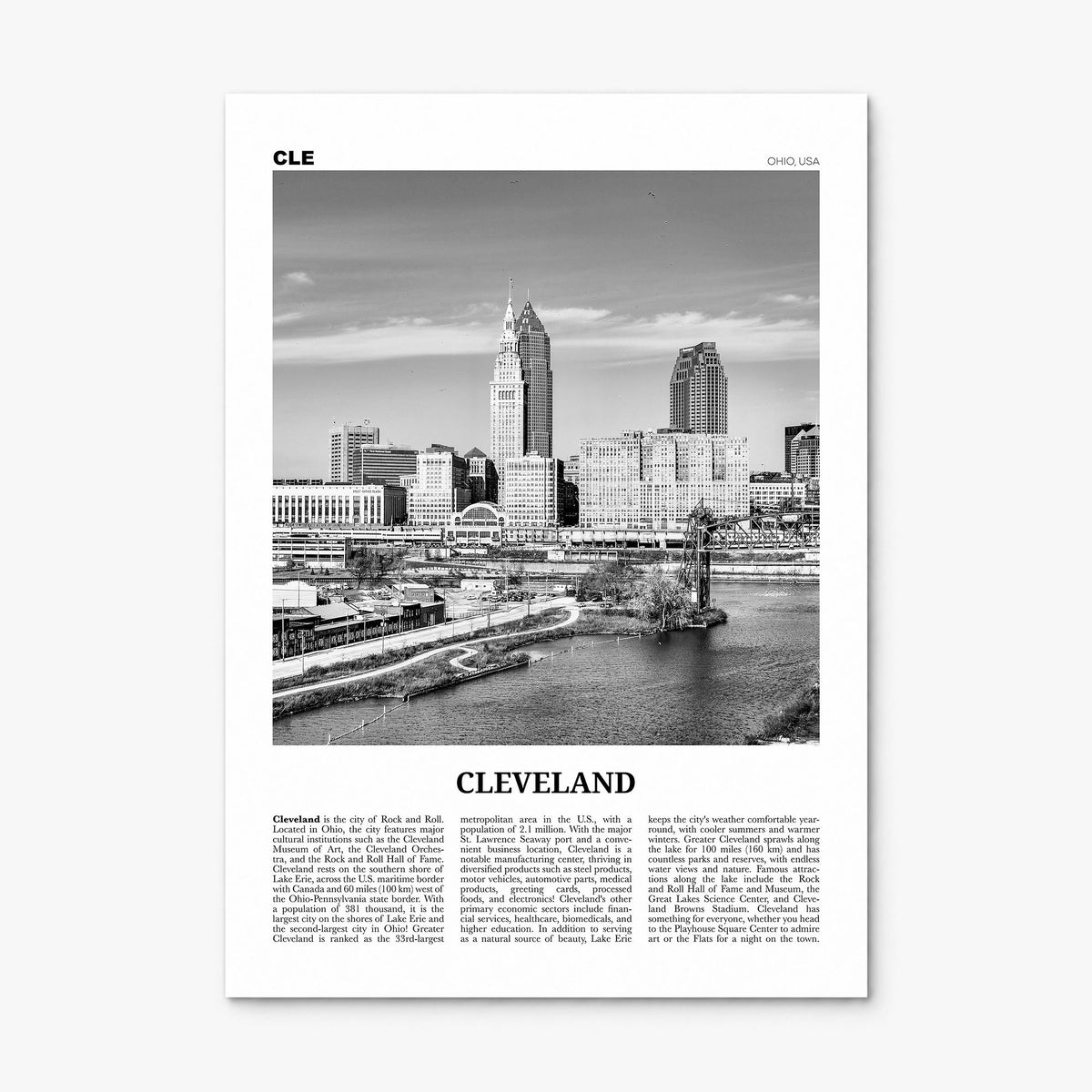 Cleveland Newspaper No 2 Poster, print only (unframed)