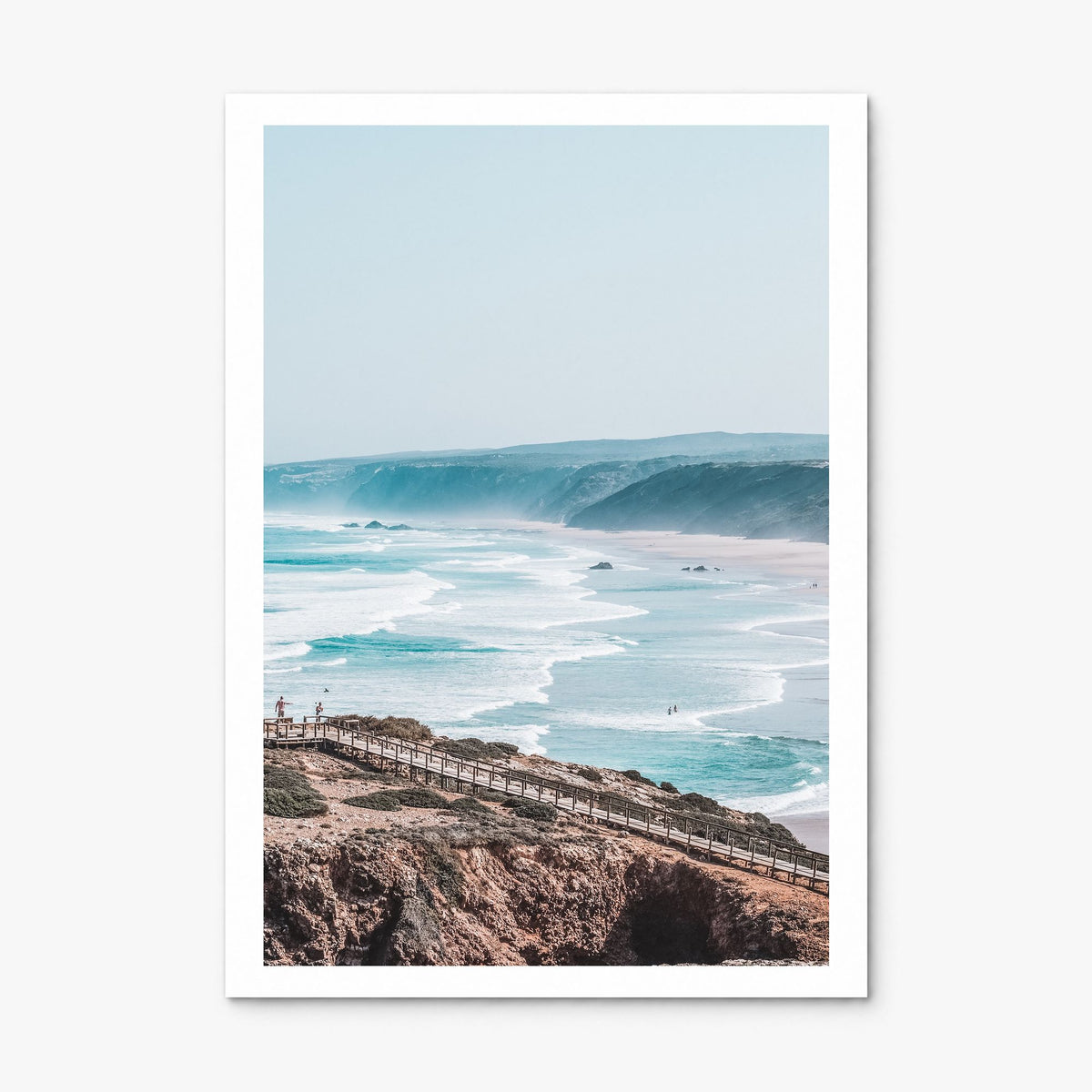 Coastline Waves Photo No 2 Poster, print only (unframed), white border