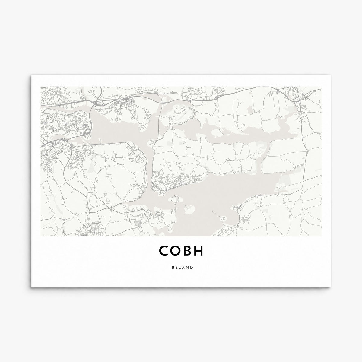 Cobh Map Poster, print only (unframed)