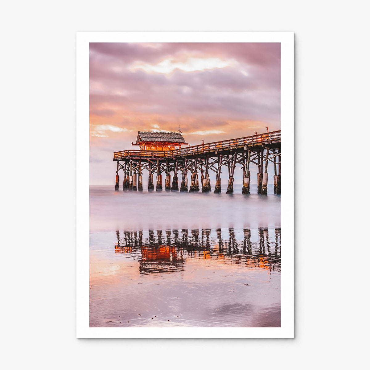 Cocoa Beach Photo Poster, print only (unframed), white border
