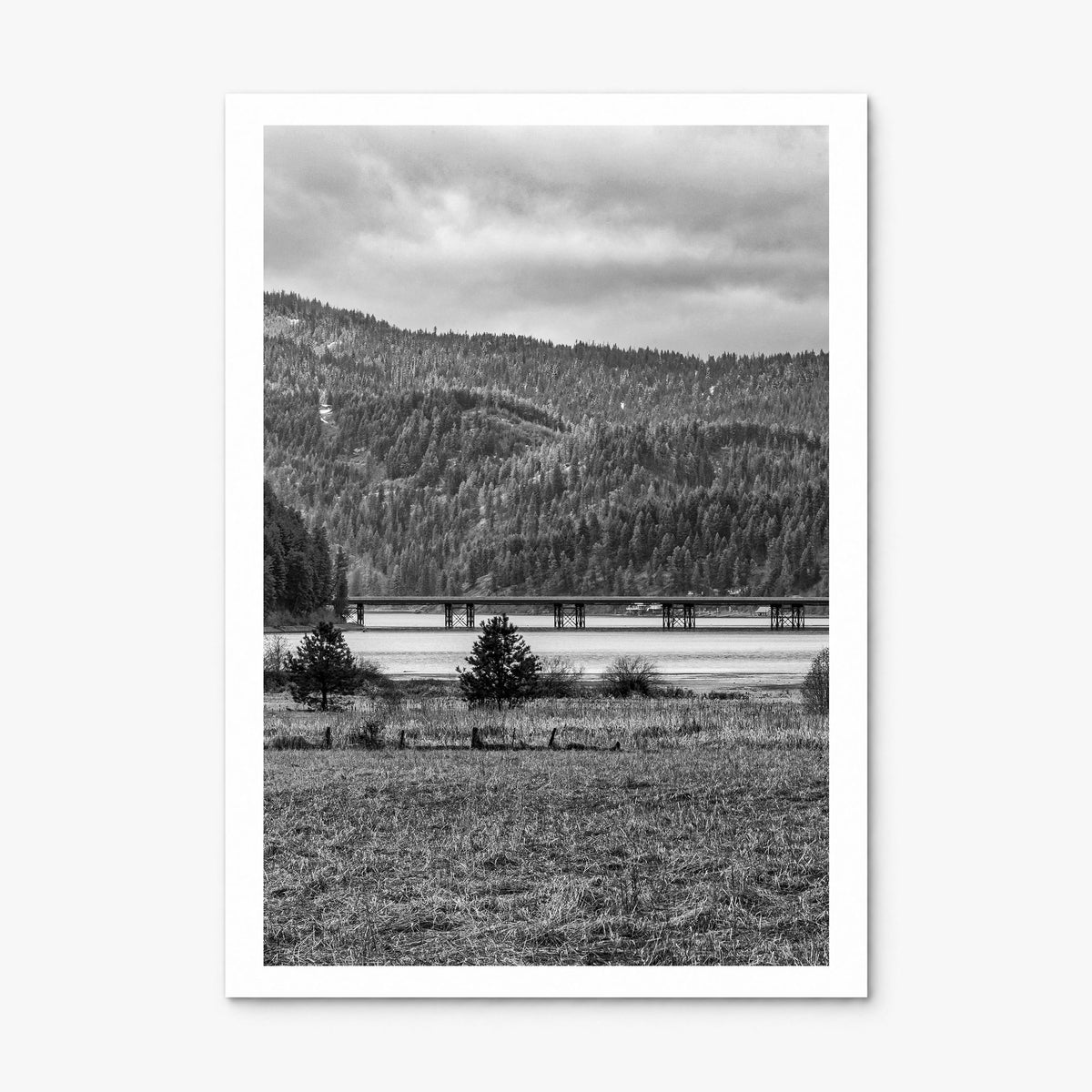 Coeur d'Alene Photo Poster, print only (unframed), white border