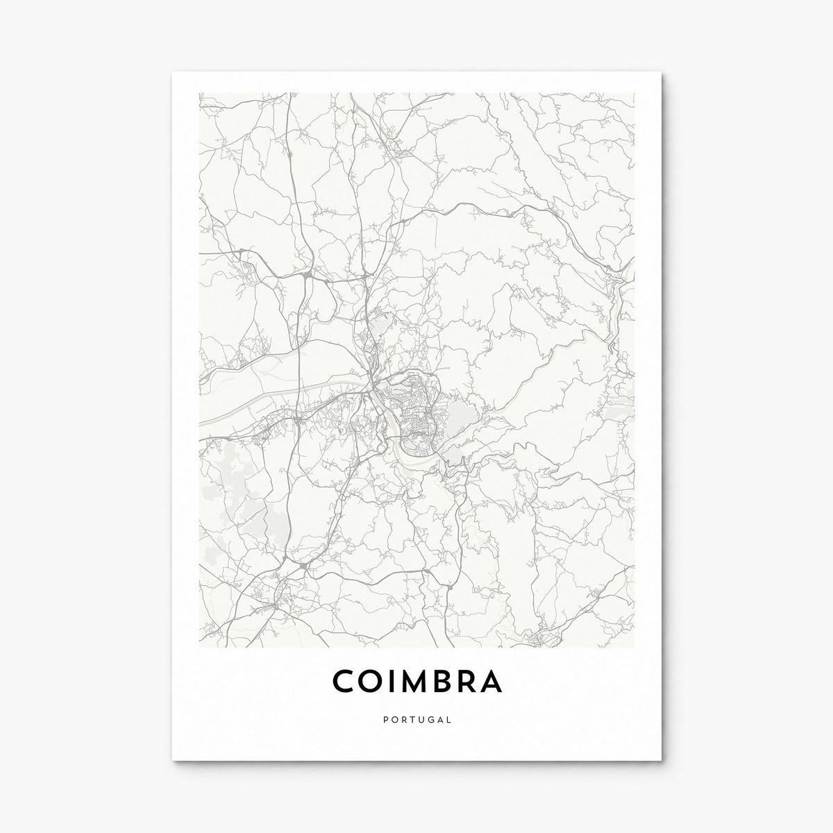 Coimbra Map Poster, print only (unframed)