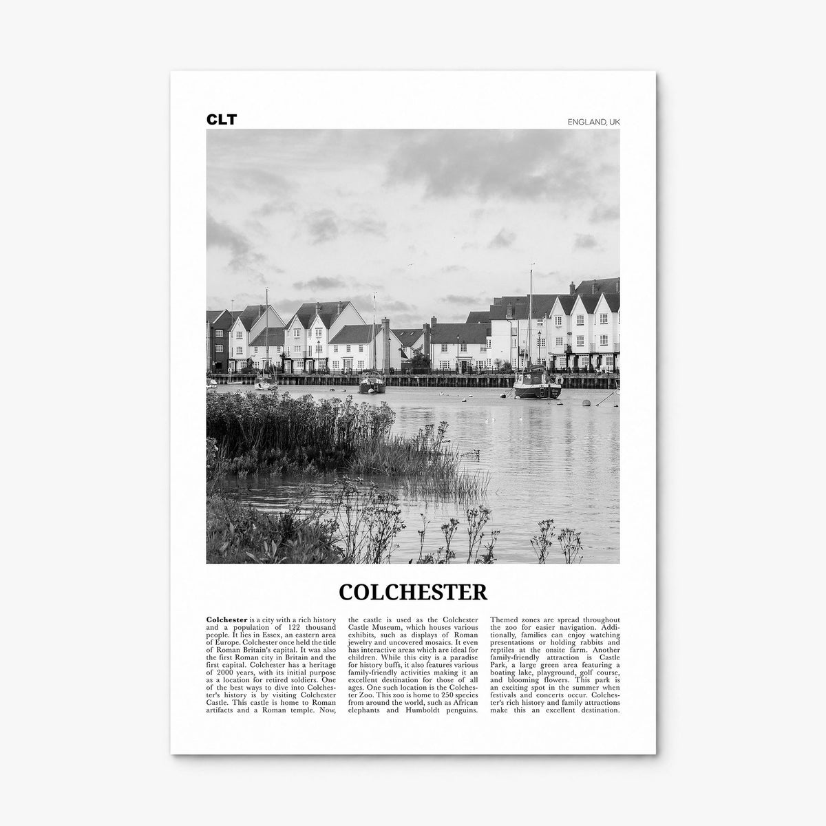 Colchester Newspaper Poster, print only (unframed)