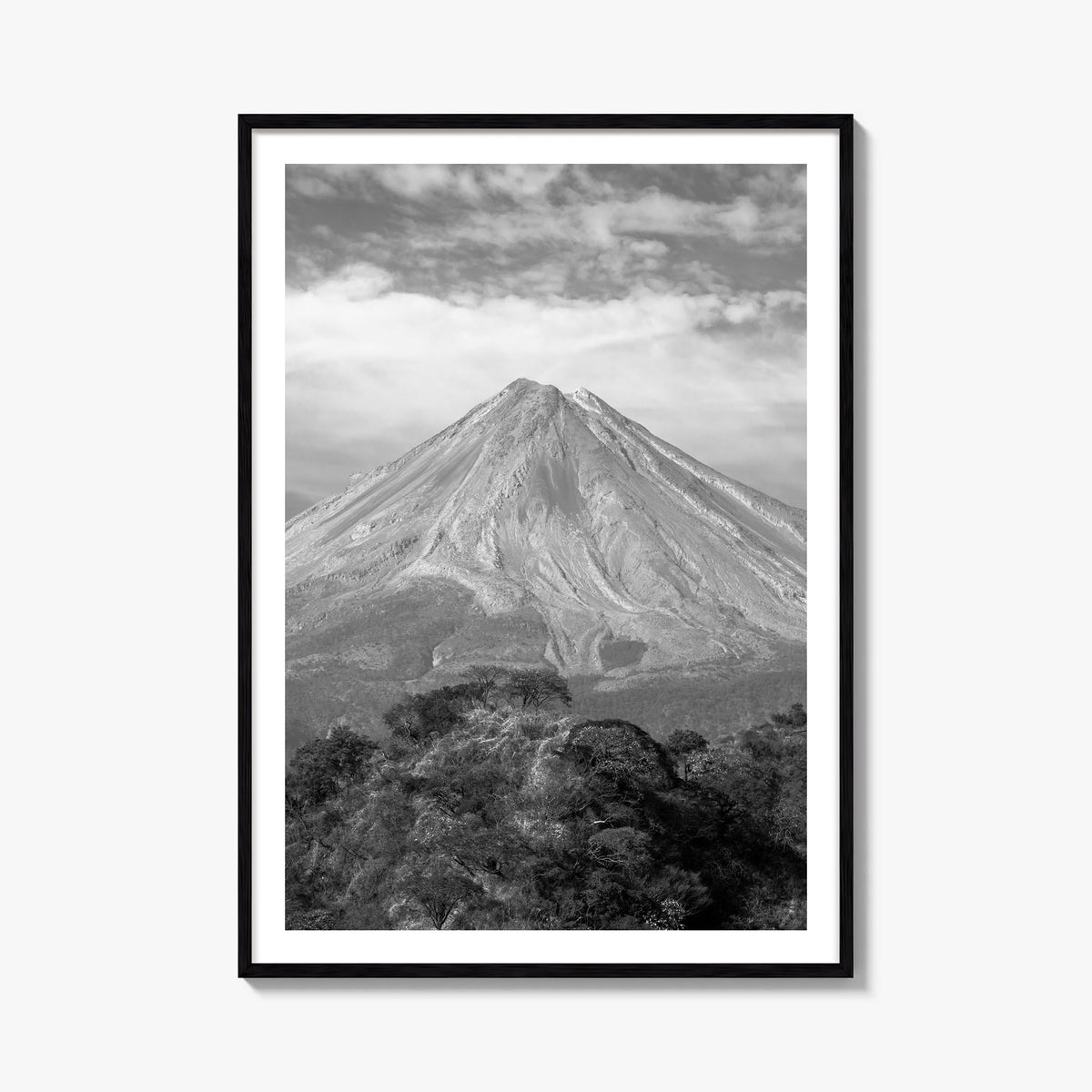 Colima black & white photo poster of Mexico – vertical wall art, unframed print shown in interior mockup