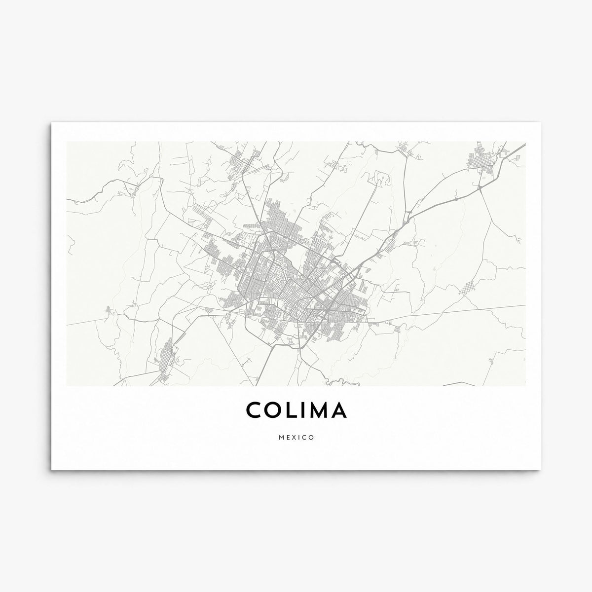 Colima Map Poster, print only (unframed)