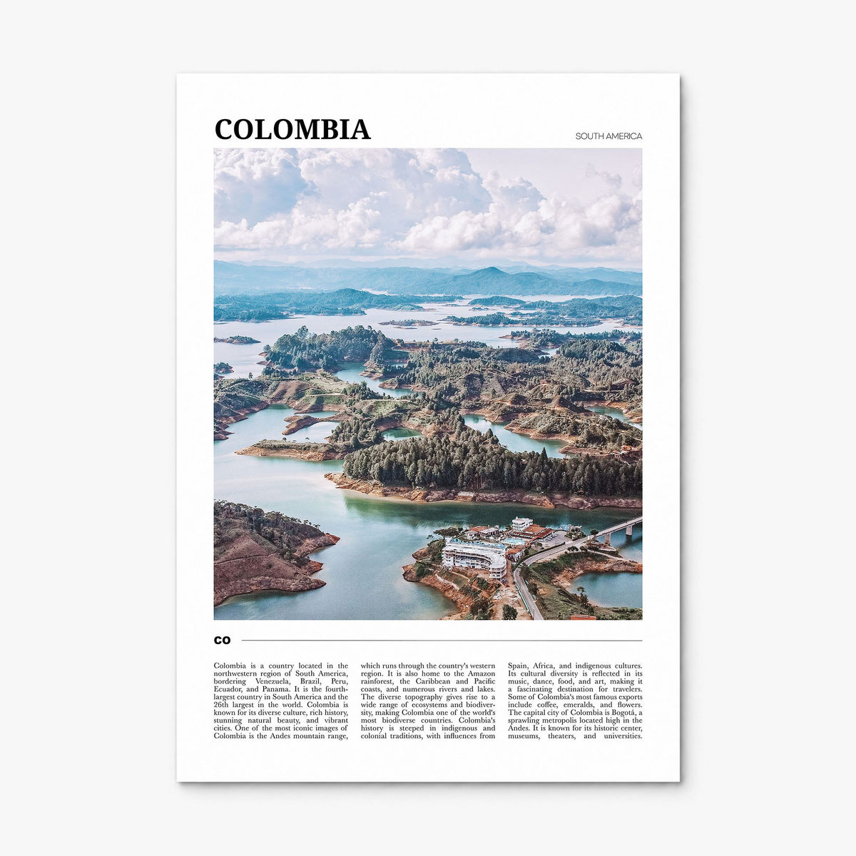 Colombia Travel No 2 Poster, print only (unframed)