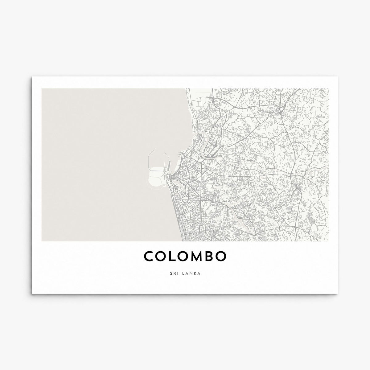 Colombo Map Poster, print only (unframed)