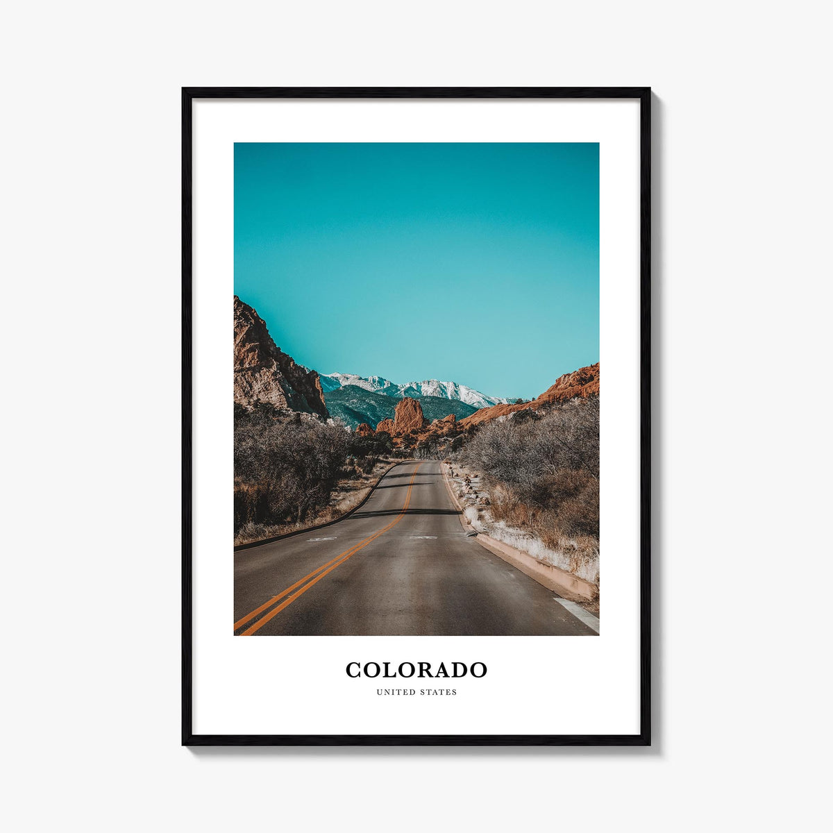 Colorado colorful classic poster of United States – vertical wall art, unframed print shown in interior mockup