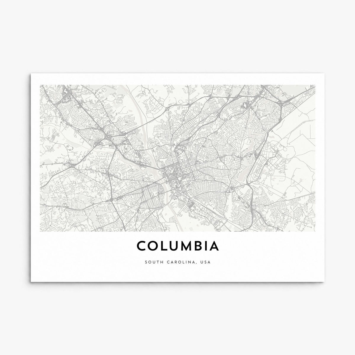 Columbia, South Carolina Map Poster, print only (unframed)
