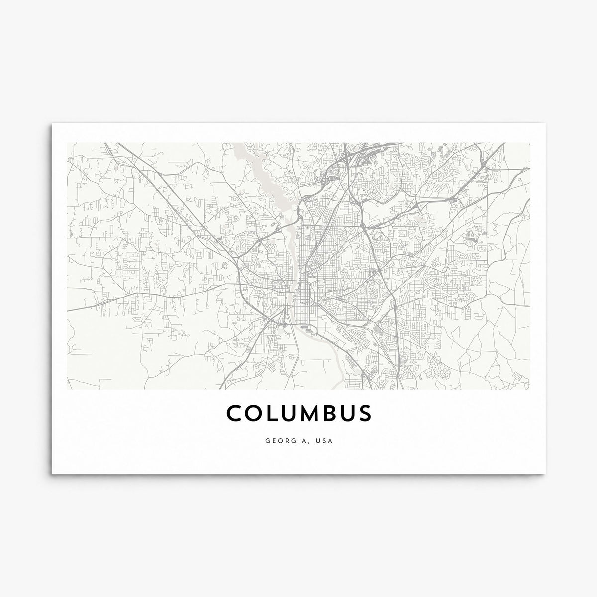 Columbus, Georgia Map Poster, print only (unframed)