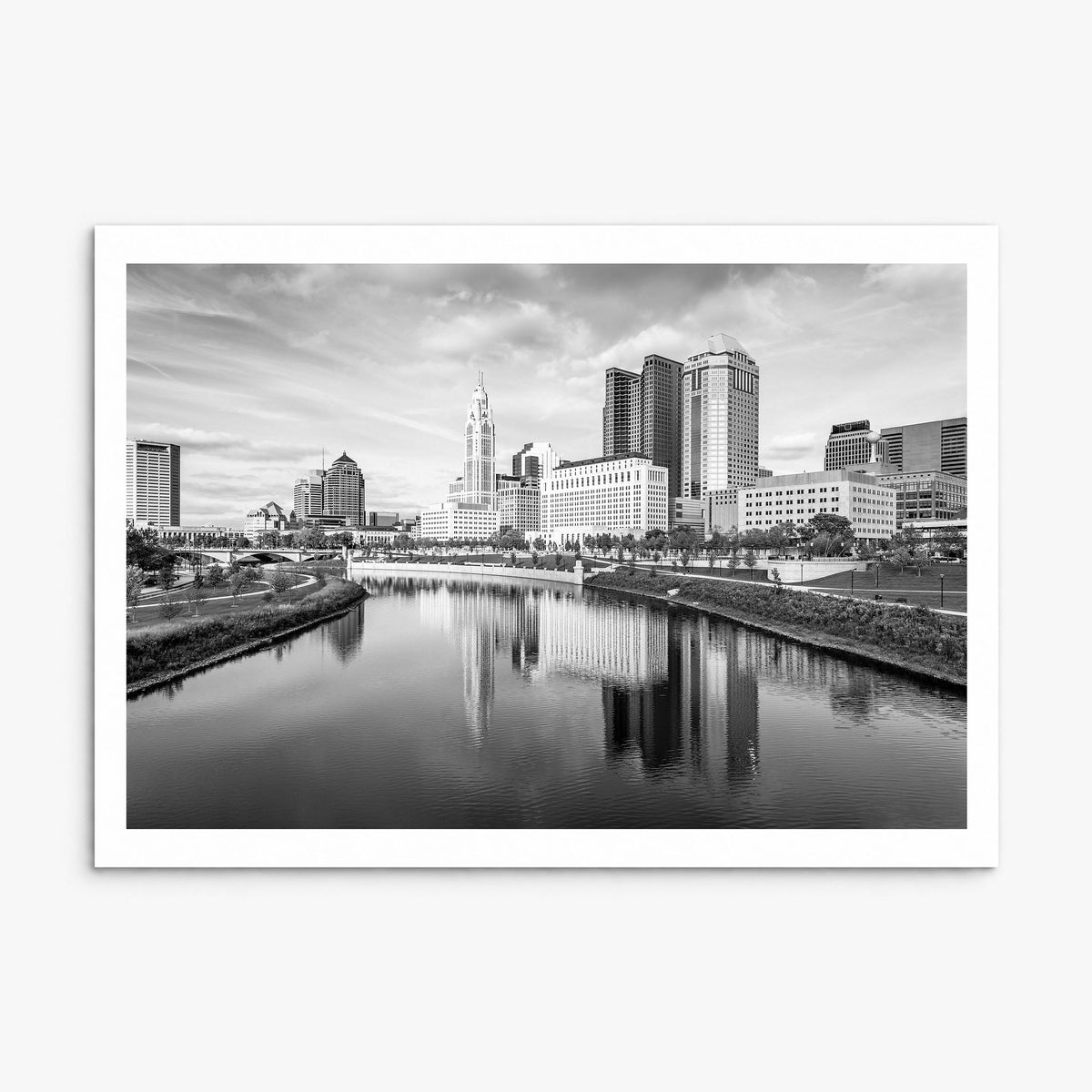 Columbus, Ohio Photo Poster, print only (unframed), white border