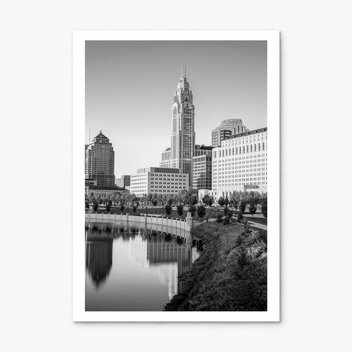 Columbus, Ohio Photo Poster, print only (unframed), white border