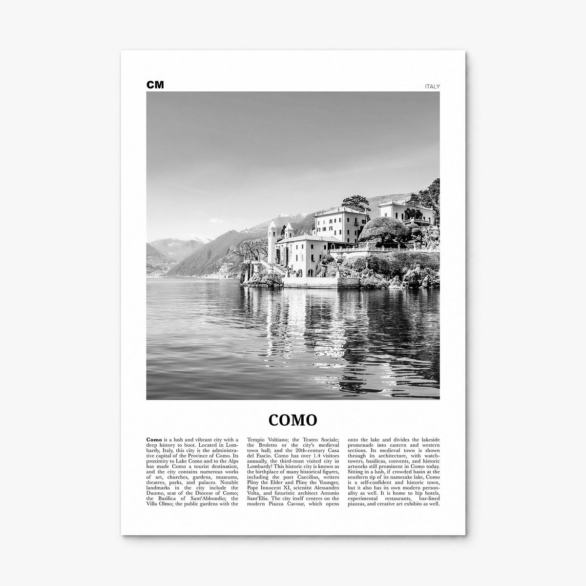 Como Newspaper No 1 Poster, print only (unframed)