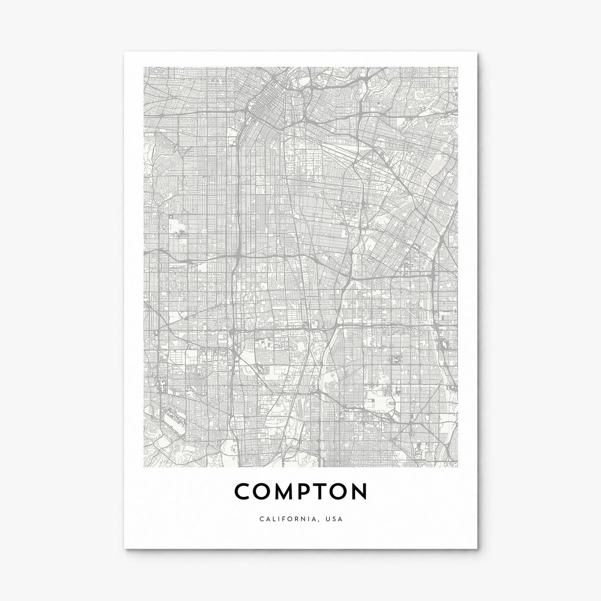 Compton Map Poster, print only (unframed)