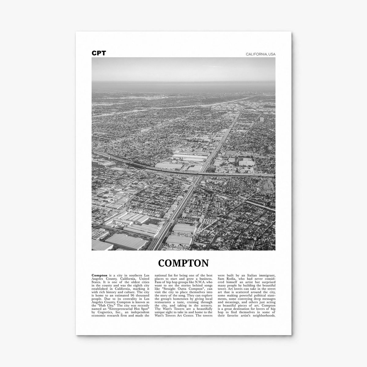 Compton Newspaper Poster, print only (unframed)