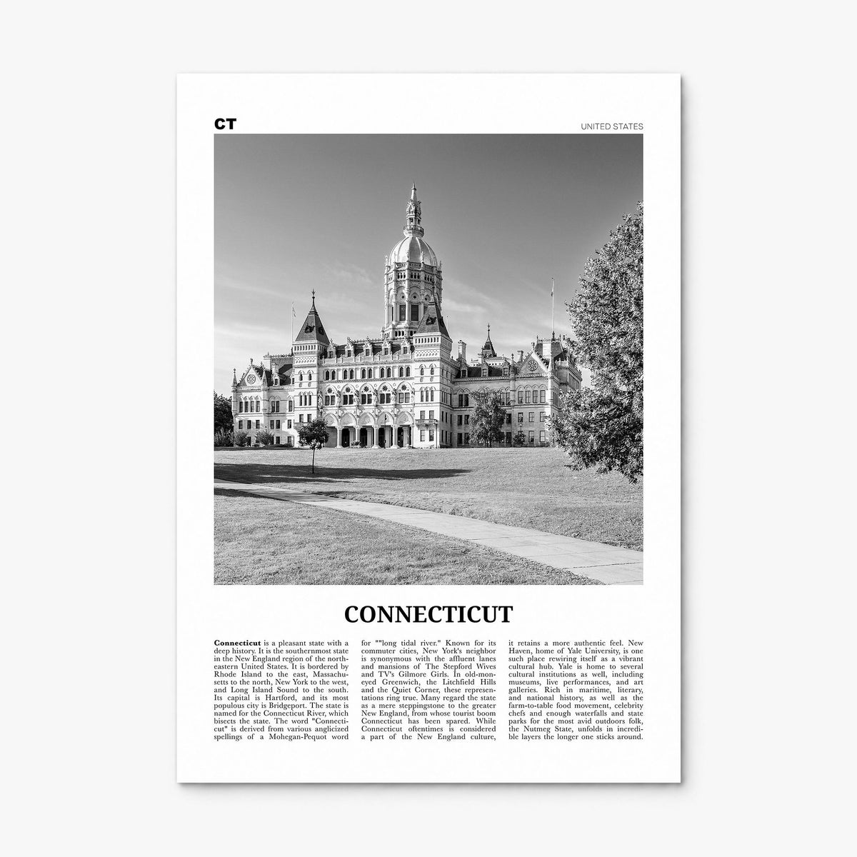 Connecticut Newspaper No 2 Poster, print only (unframed)