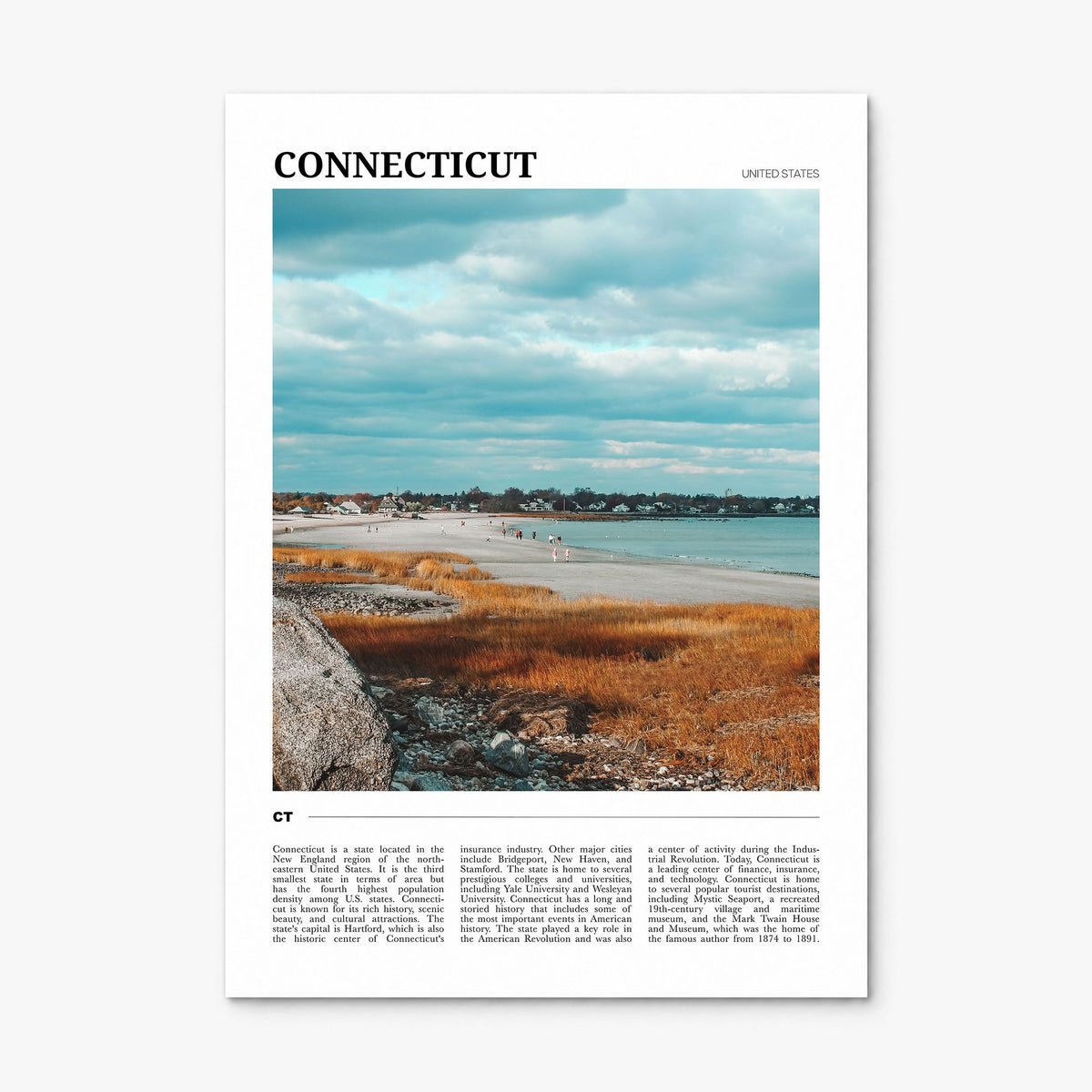 Connecticut Travel No 1 Poster, print only (unframed)