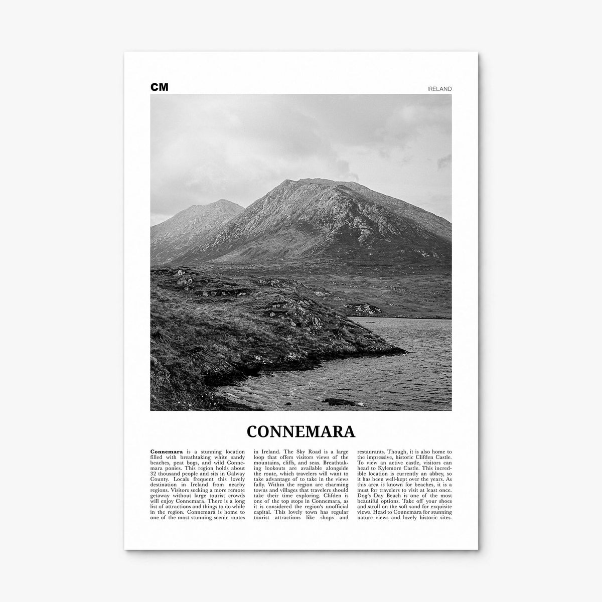 Connemara Newspaper Poster, print only (unframed)