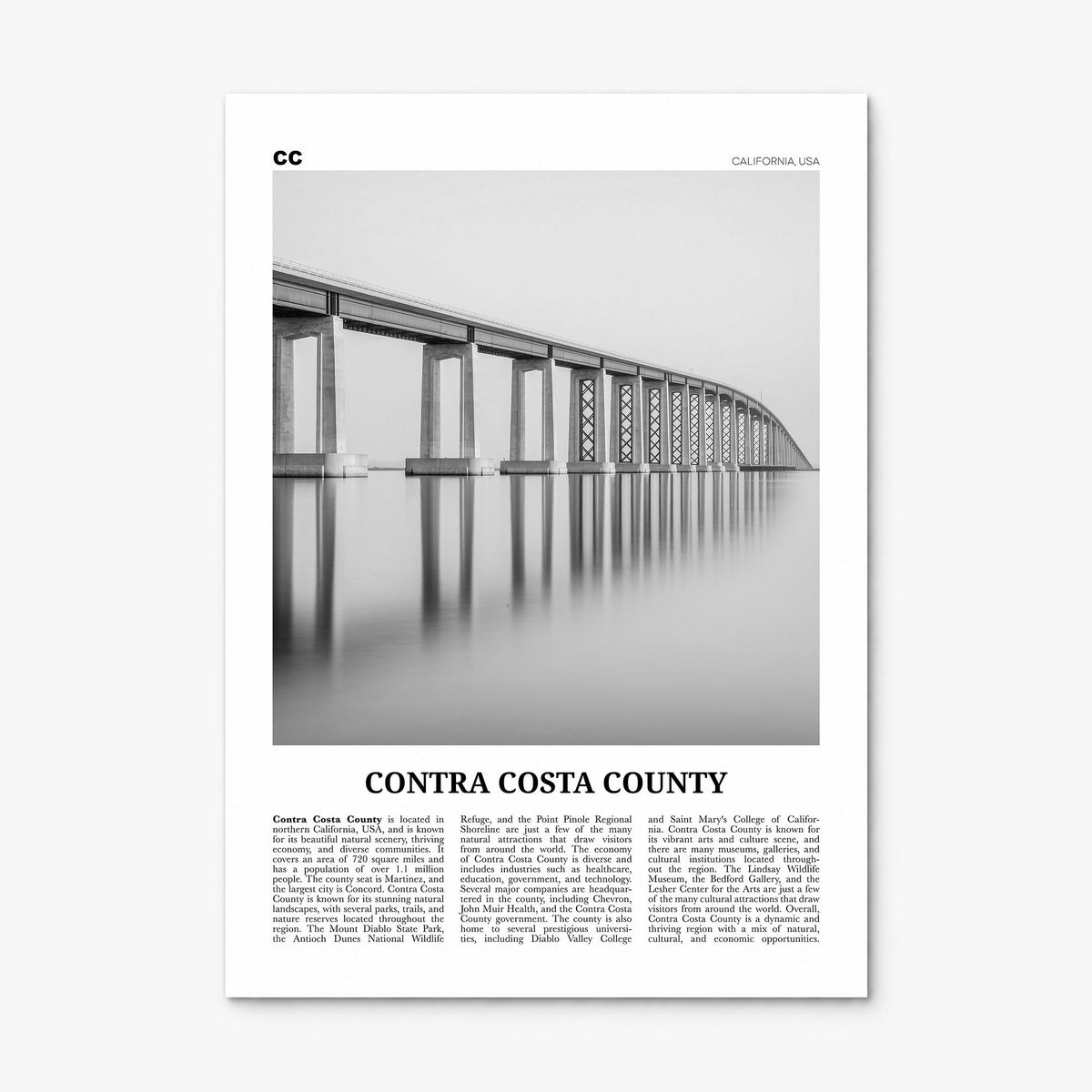 Contra Costa County Newspaper Poster, print only (unframed)