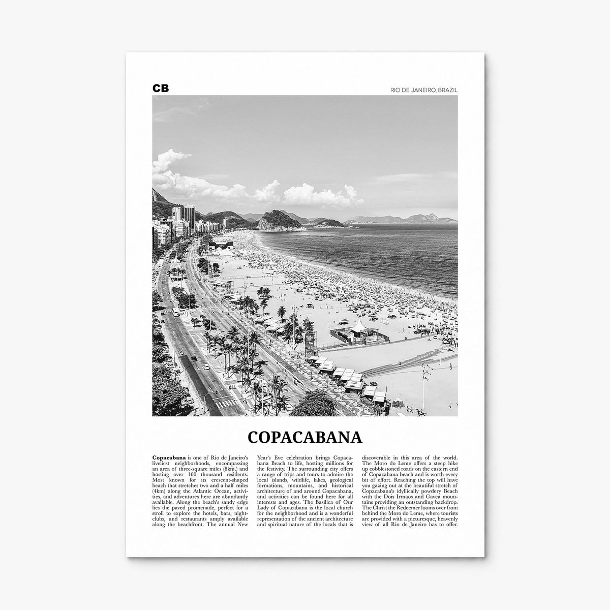 Copacabana Newspaper Poster, print only (unframed)
