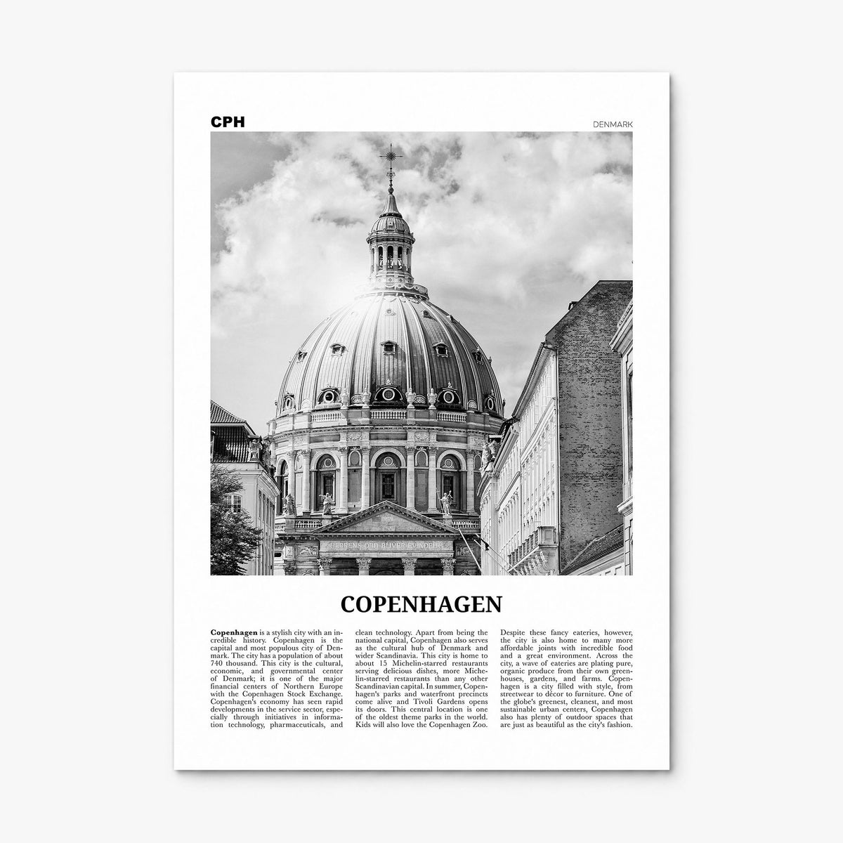 Copenhagen Newspaper No 3 Poster, print only (unframed)
