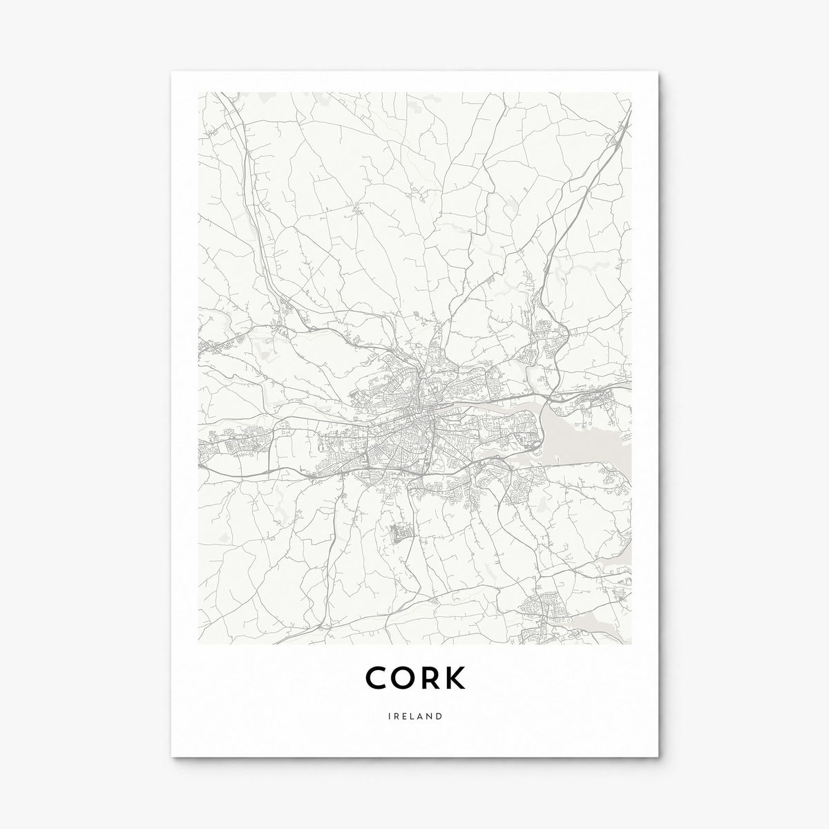 Cork Map Poster, print only (unframed)