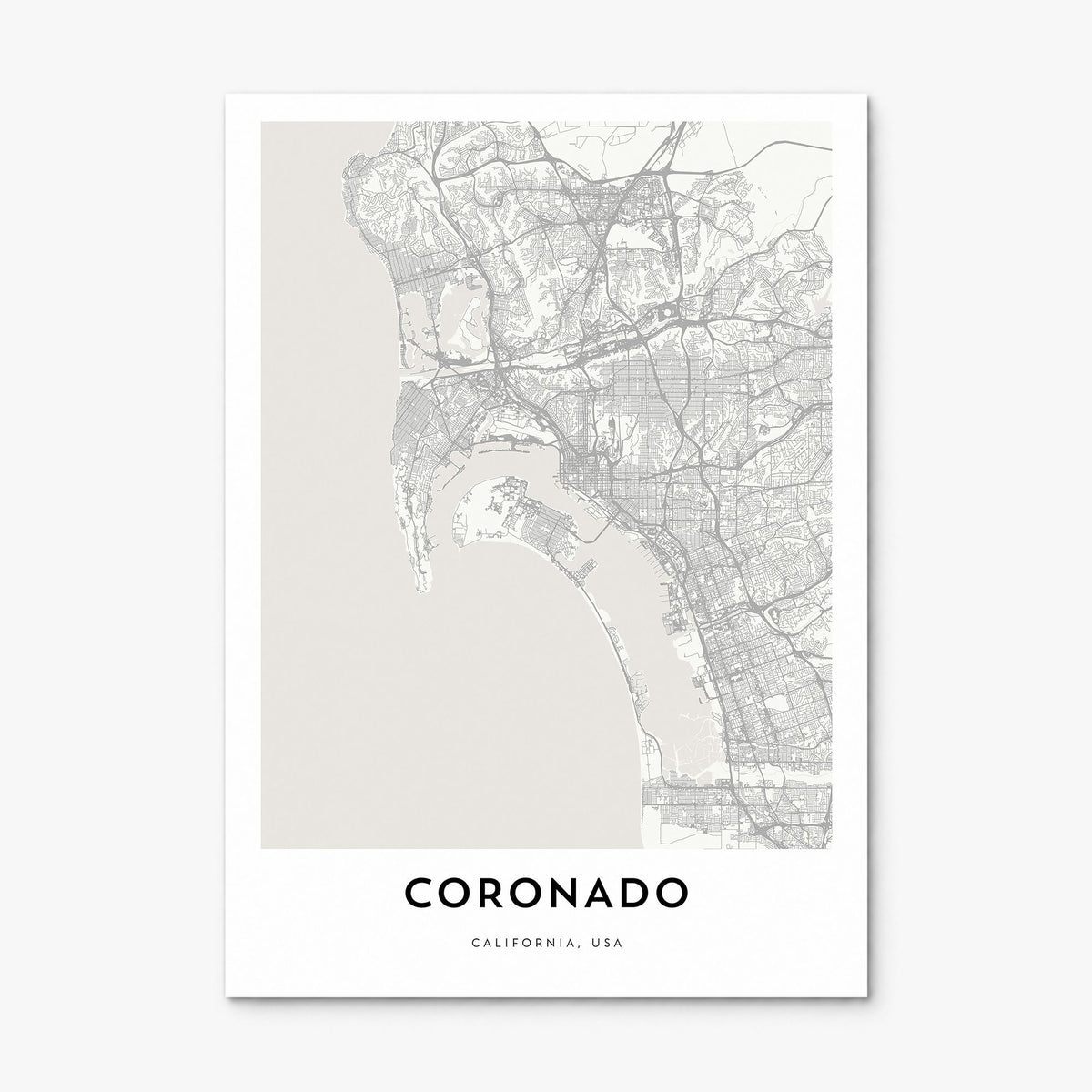 Coronado Map Poster, print only (unframed)