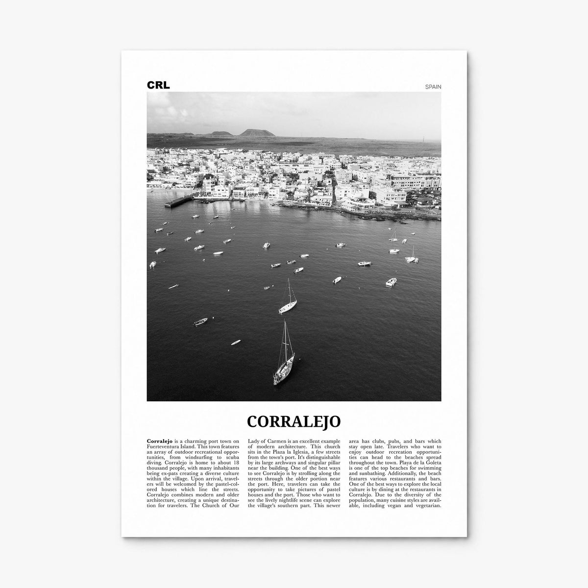 Corralejo Newspaper Poster, print only (unframed)