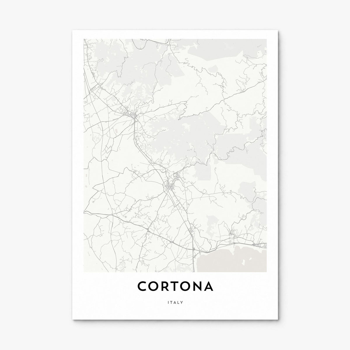 Cortona Map Poster, print only (unframed)