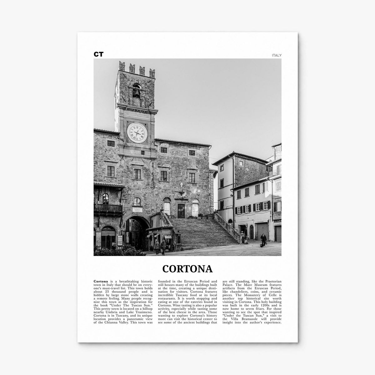 Cortona Newspaper Poster, print only (unframed)