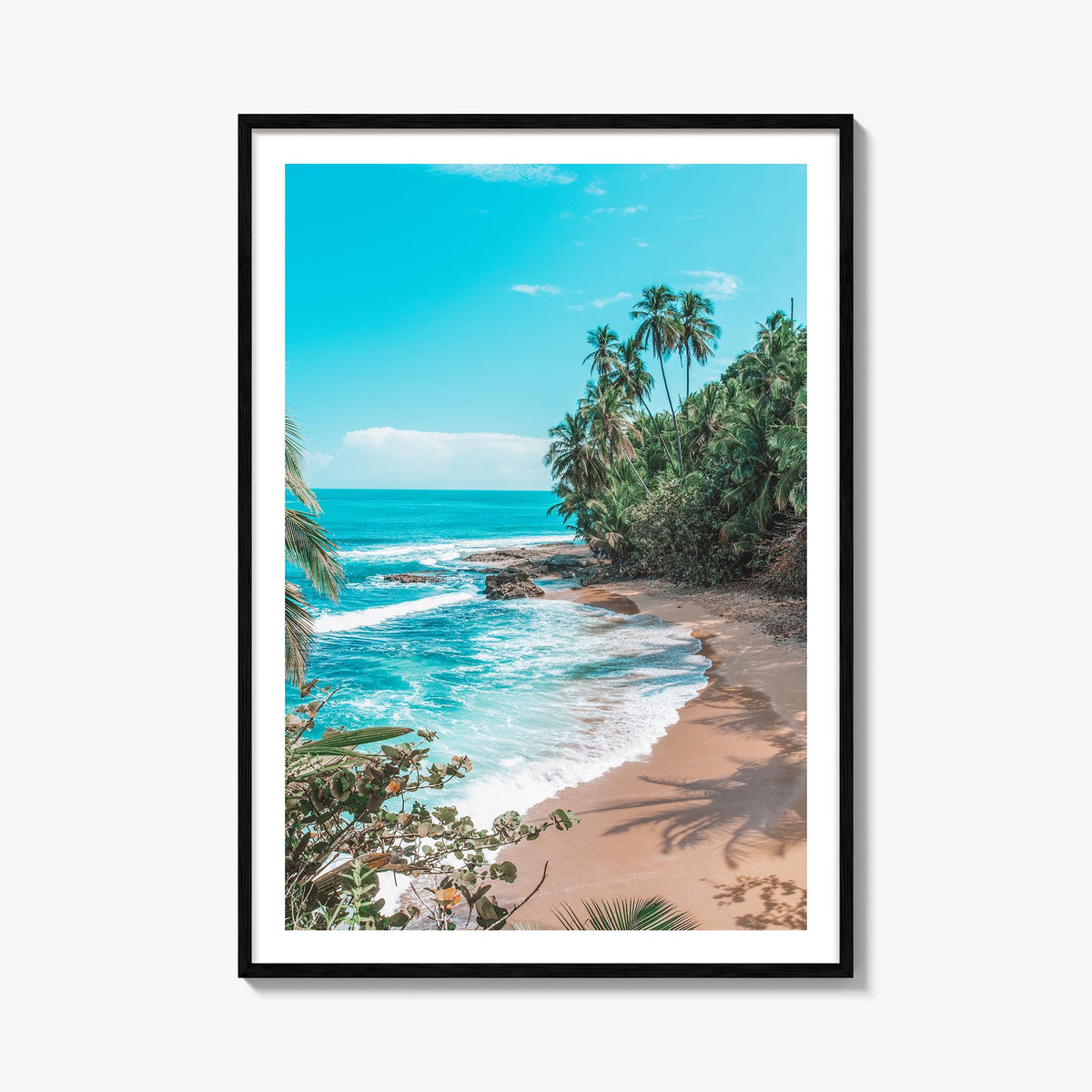 Costa Rica colorful photo poster of Central America – vertical wall art, unframed print shown in interior mockup
