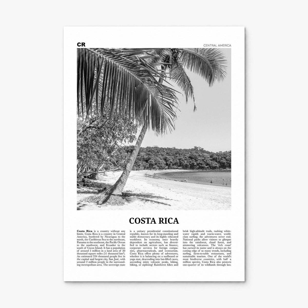 Costa Rica Newspaper No 2 Poster, print only (unframed)