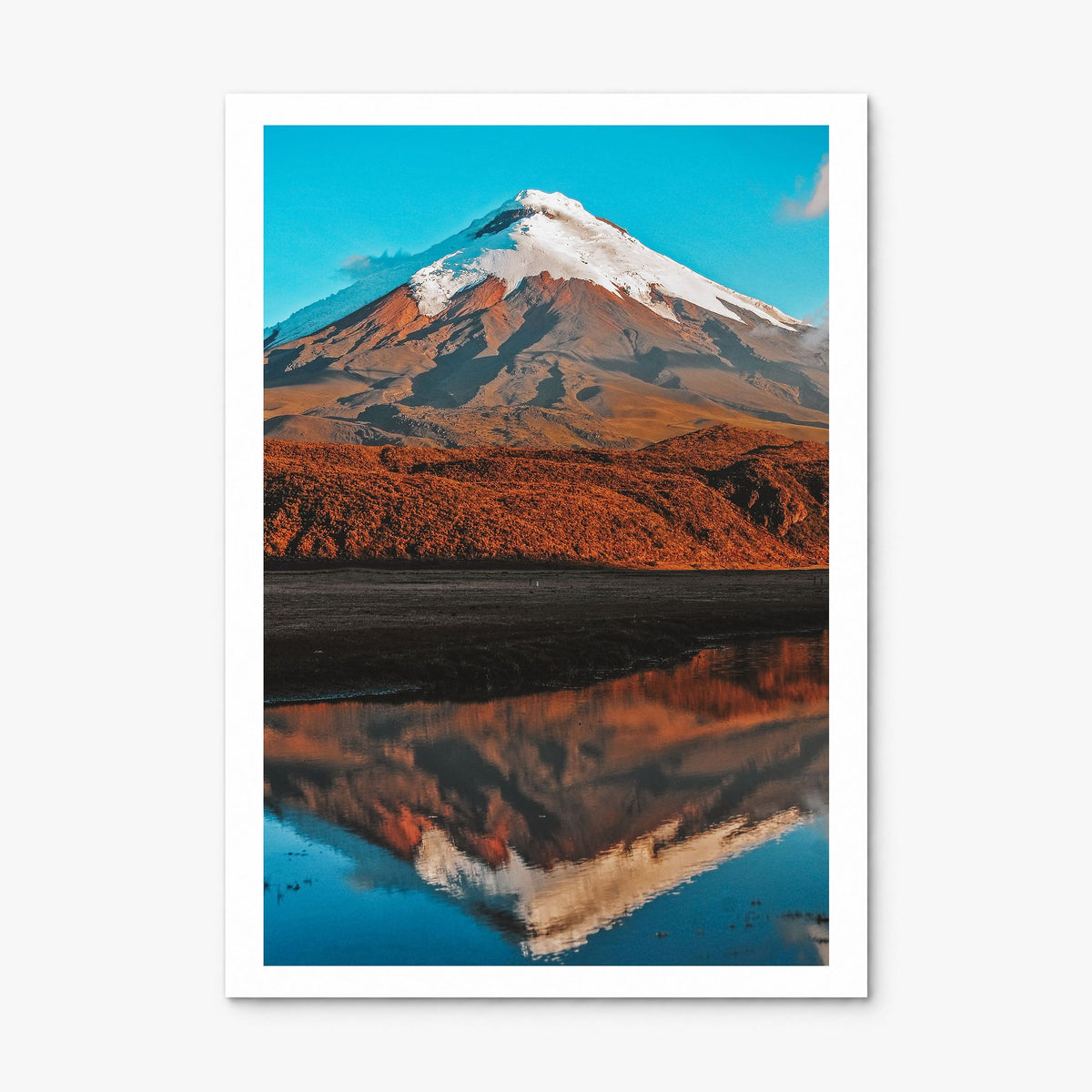 Cotopaxi Photo Poster, print only (unframed), white border