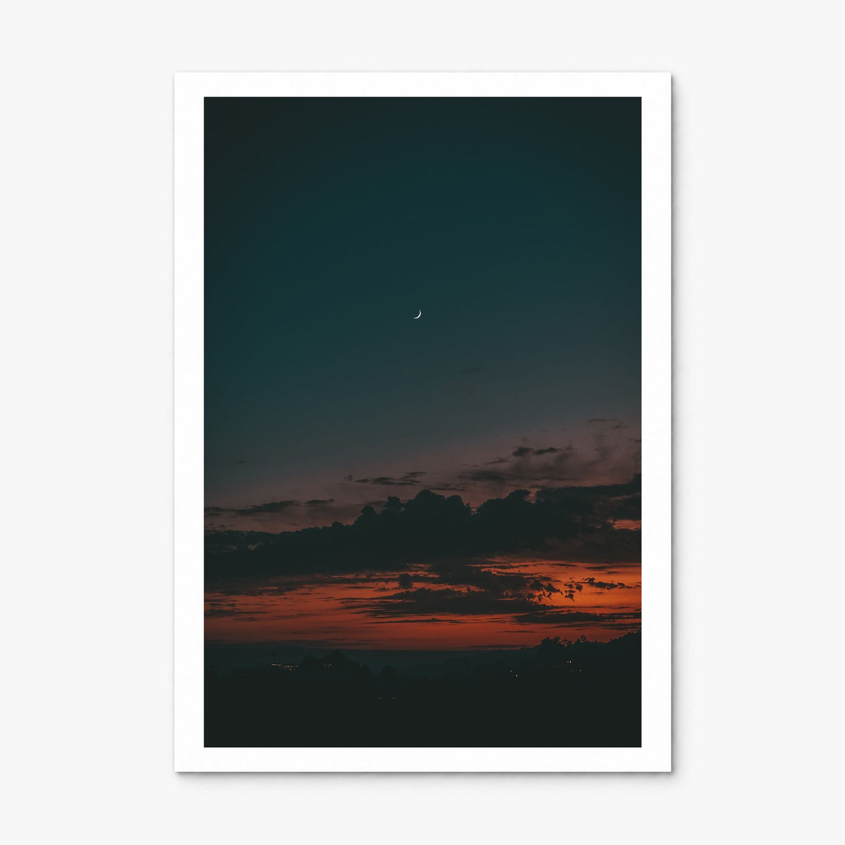 Crescent Moon Photo No 2 Poster, print only (unframed), white border