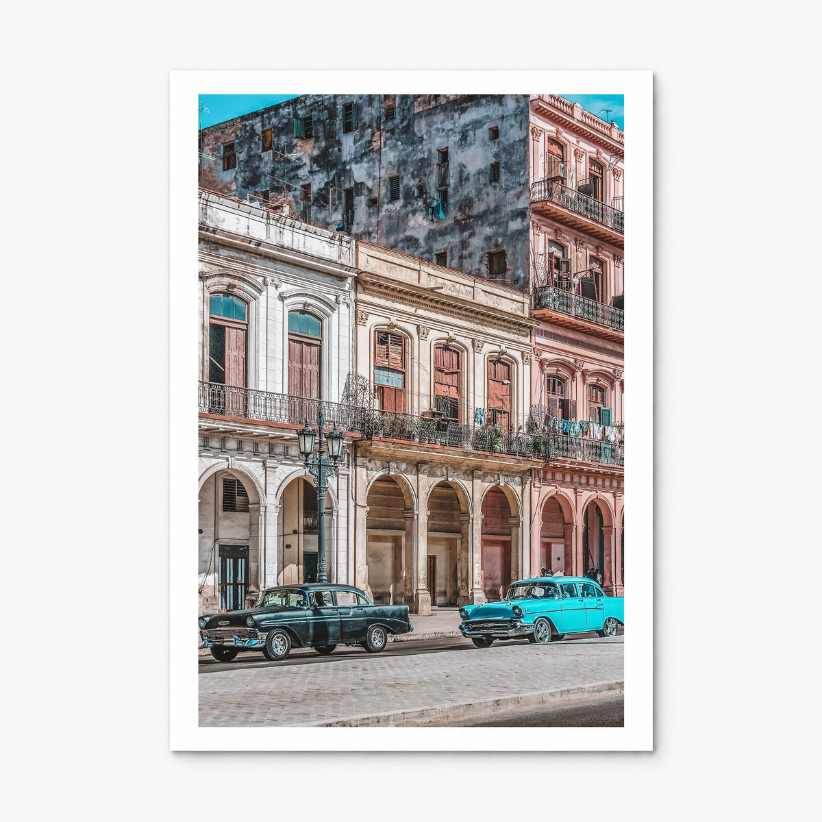 Cuba Photo Poster, print only (unframed), white border