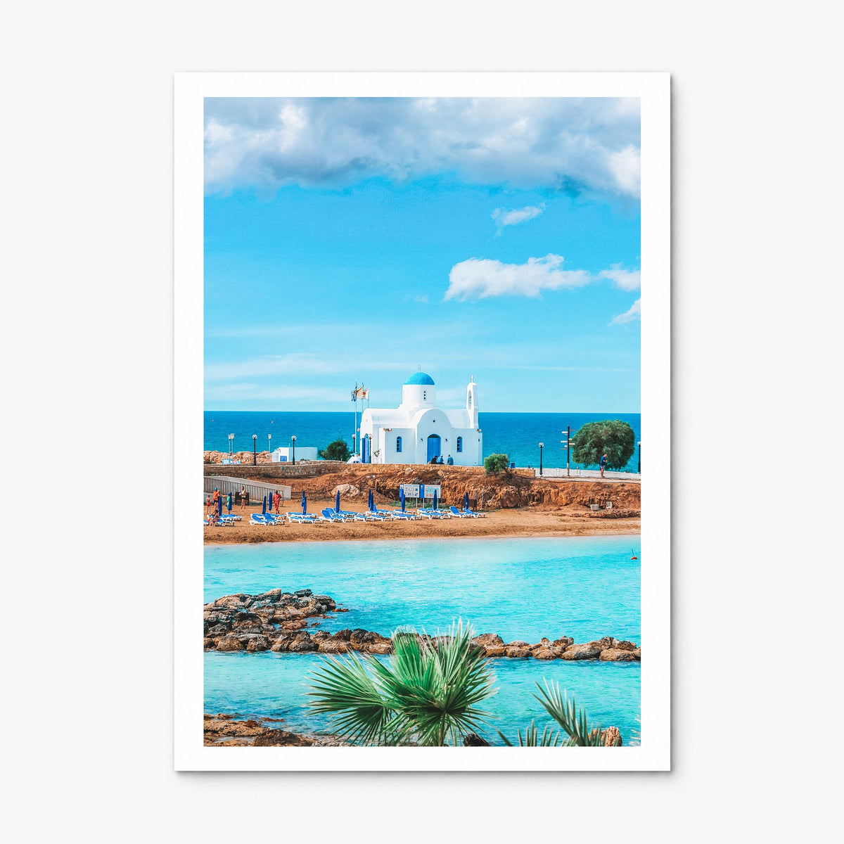 Cyprus Photo Poster, print only (unframed), white border