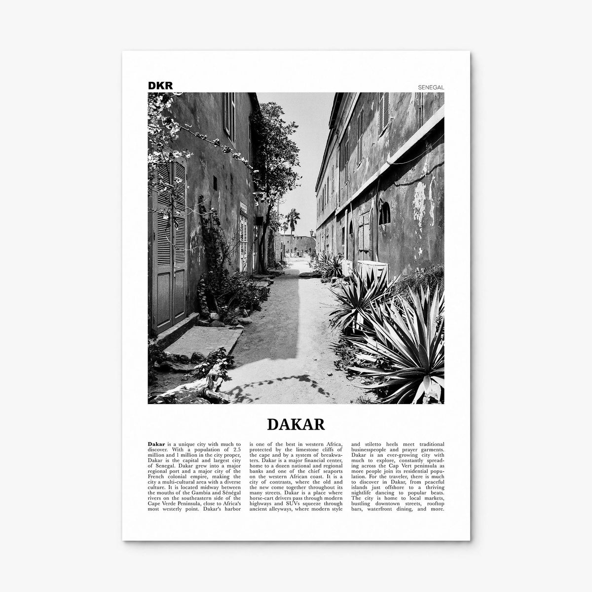 Dakar Newspaper No 1 Poster, print only (unframed)