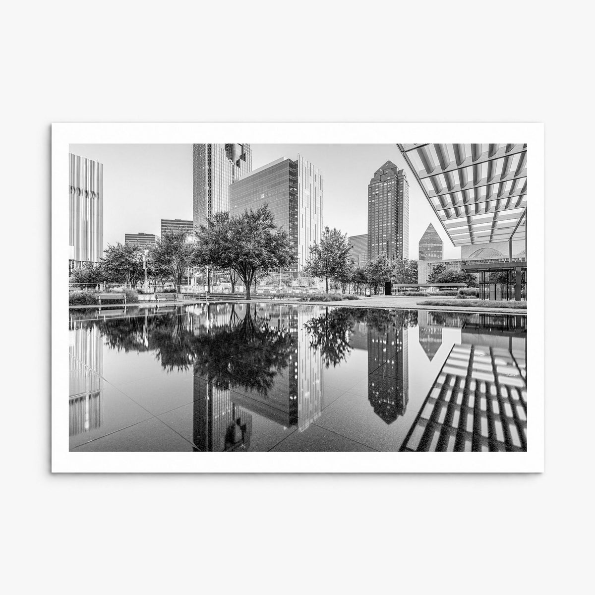 Dallas Photo Poster, print only (unframed), white border