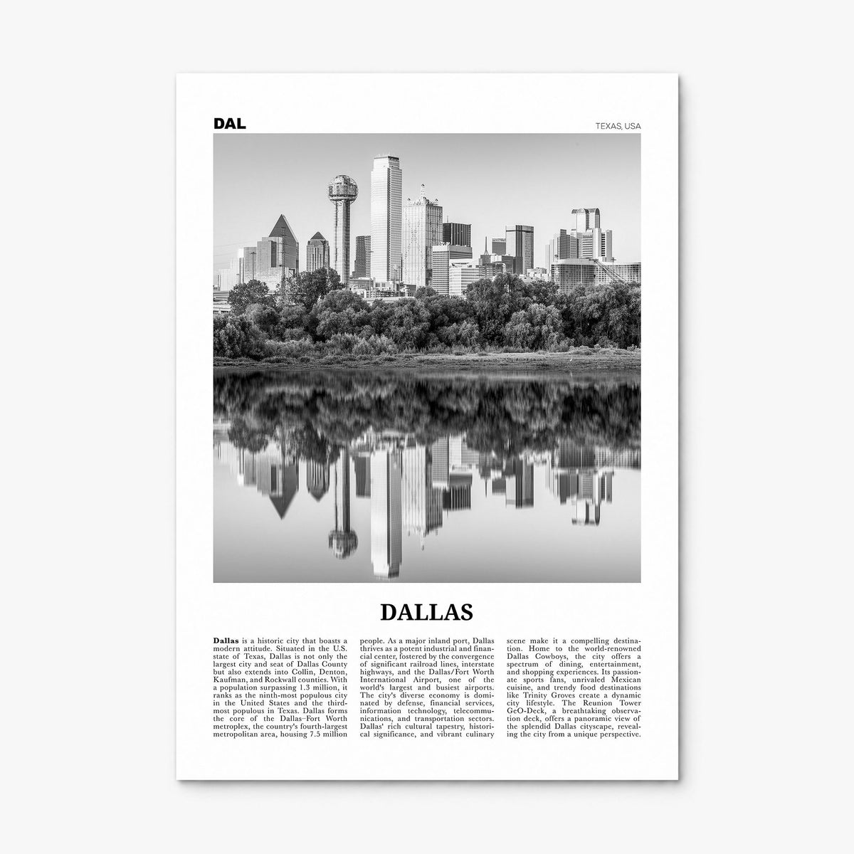 Dallas Newspaper No 1 Poster, print only (unframed)