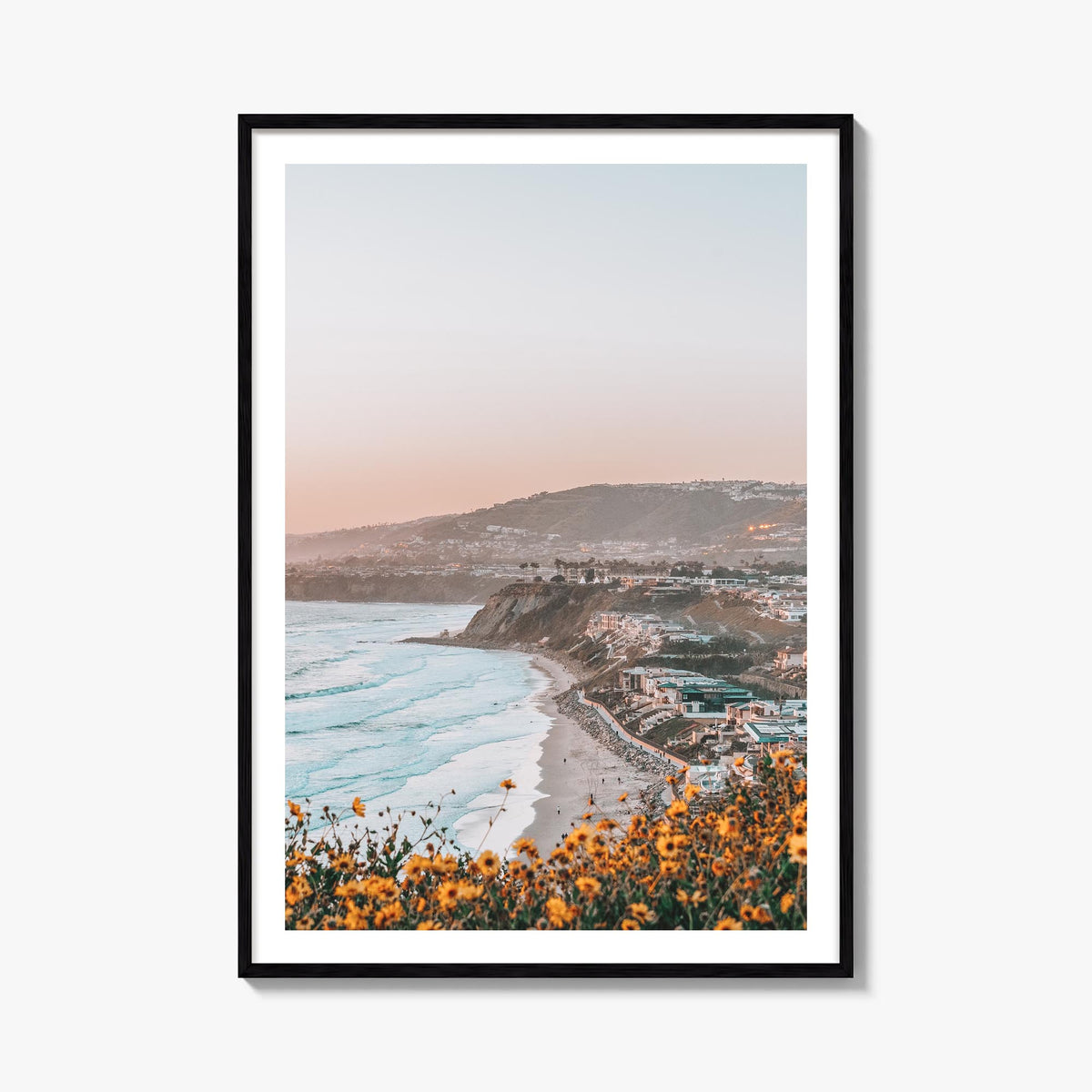 Dana Point no. 3 colorful photo poster of California, USA – vertical wall art, unframed print shown in interior mockup