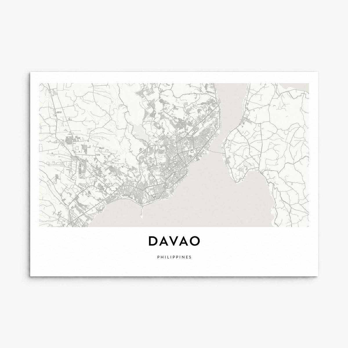 Davao Map Poster, print only (unframed)